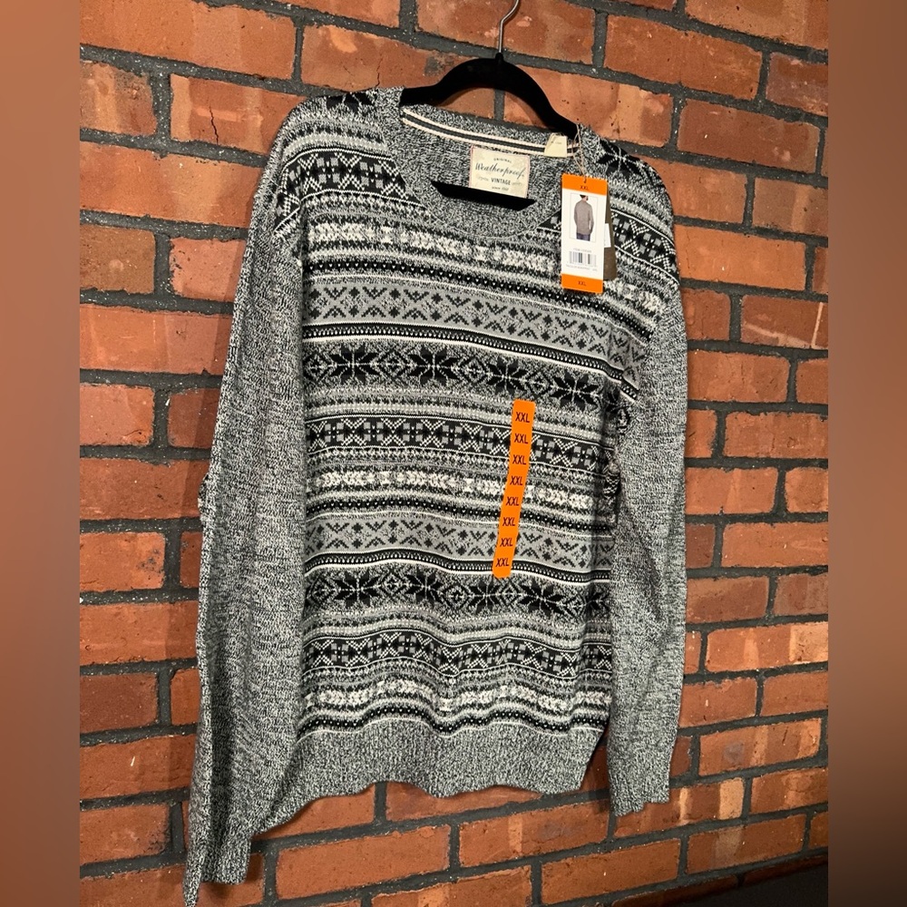 Weatherproof Men's Gray Knit Pullover Sweater Crew Neck 2XL with tags